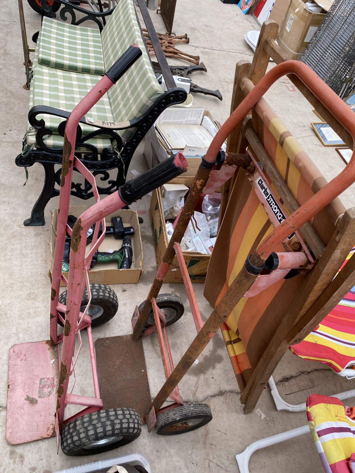 TWO METAL TWO WHEELED SACK TRUCKS - Image 2 of 2