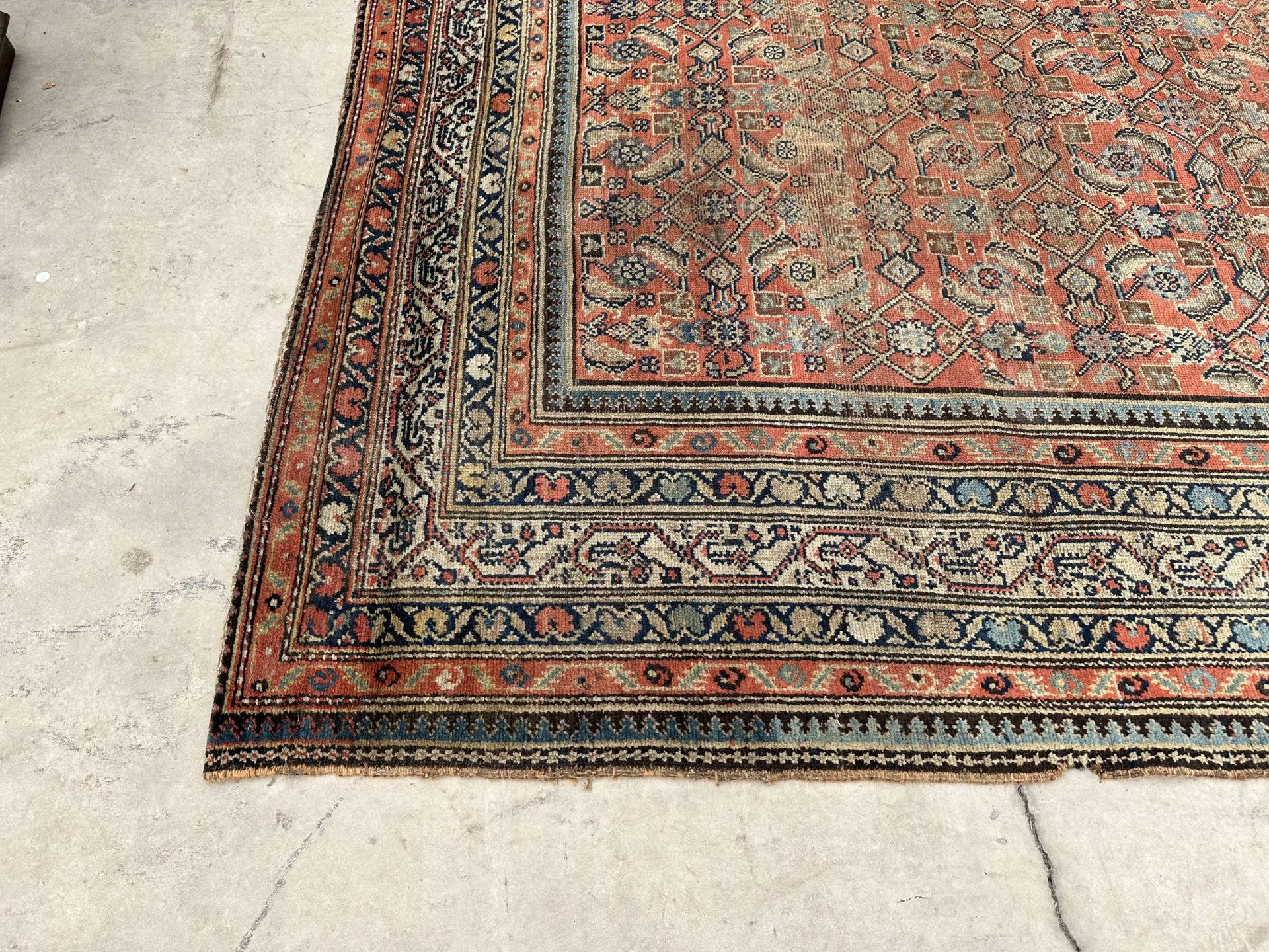 AN ANTIQUE, BELIEVED PERSIAN RUG 211 CM X 189 CM - Image 8 of 11