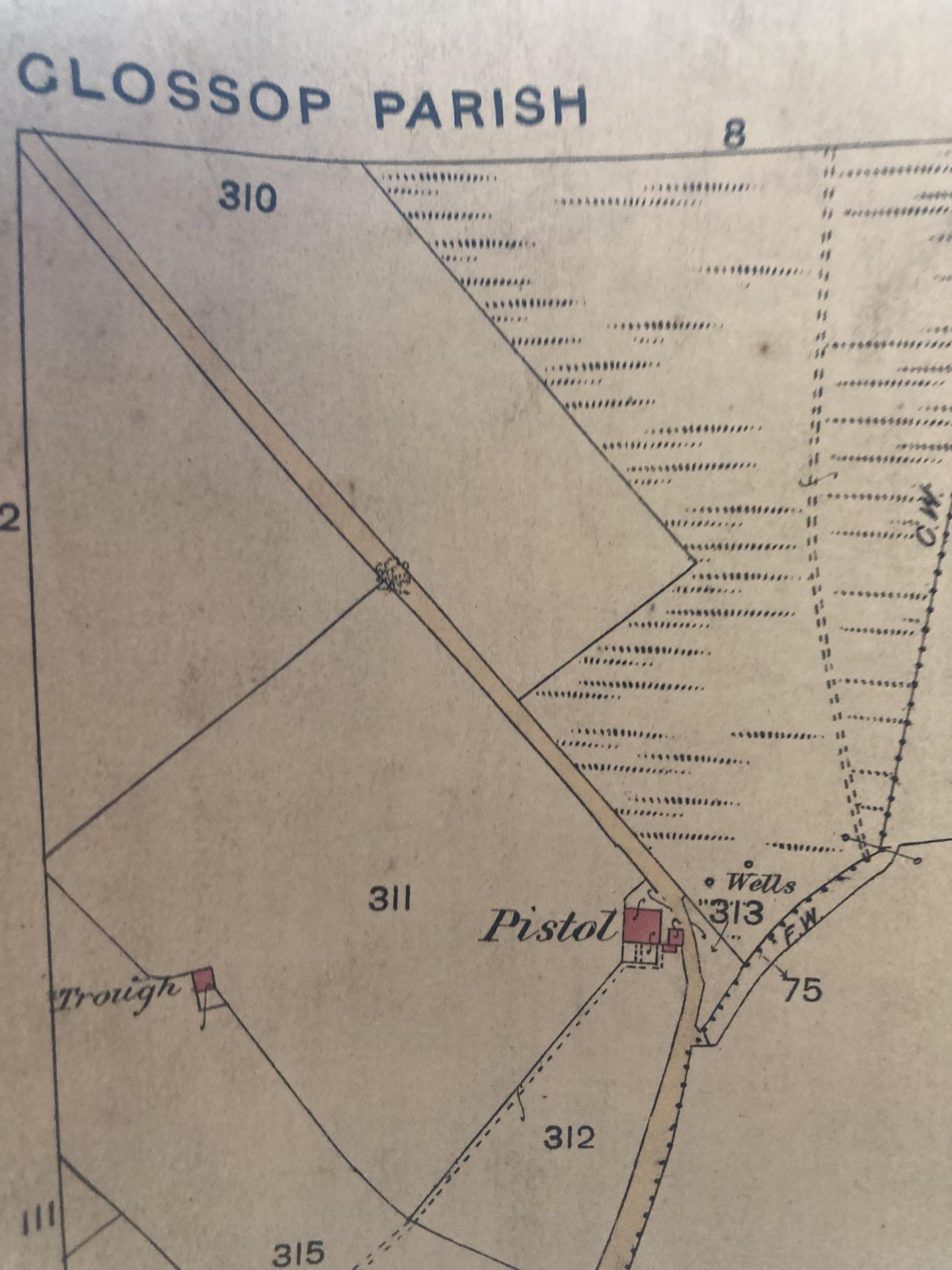 TWO OLD ORDNANCE SURVEY MAP OF GLOSSOP PARISH DERBYSHIRE (NORTHERN DIVISION) PUBLISHED IN 1880 - Bild 6 aus 9