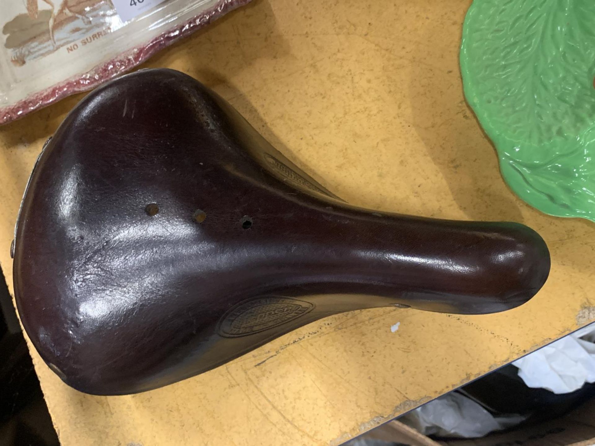 A VINTAGE BICYCLE SADDLE - Image 2 of 2