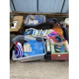 AN ASSORTMENT OF HOUSEHOLD CLEARANCE ITEMS TO INCLUDE BOOKS AND MAGAZINES ETC