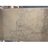 A LARGE OLD MAP OF CHESHIRE EASTERN DIVISION PUBLISHED AT THE ORDNANCE SURVEY OFFICE SOUTHAMPTON