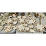 A LARGE QUANTITY OF ROYAL ALBERT OLD COUNTRY ROSES TO INCLUDE TUREENS, CAKE STAND, PHOTOFRAME,