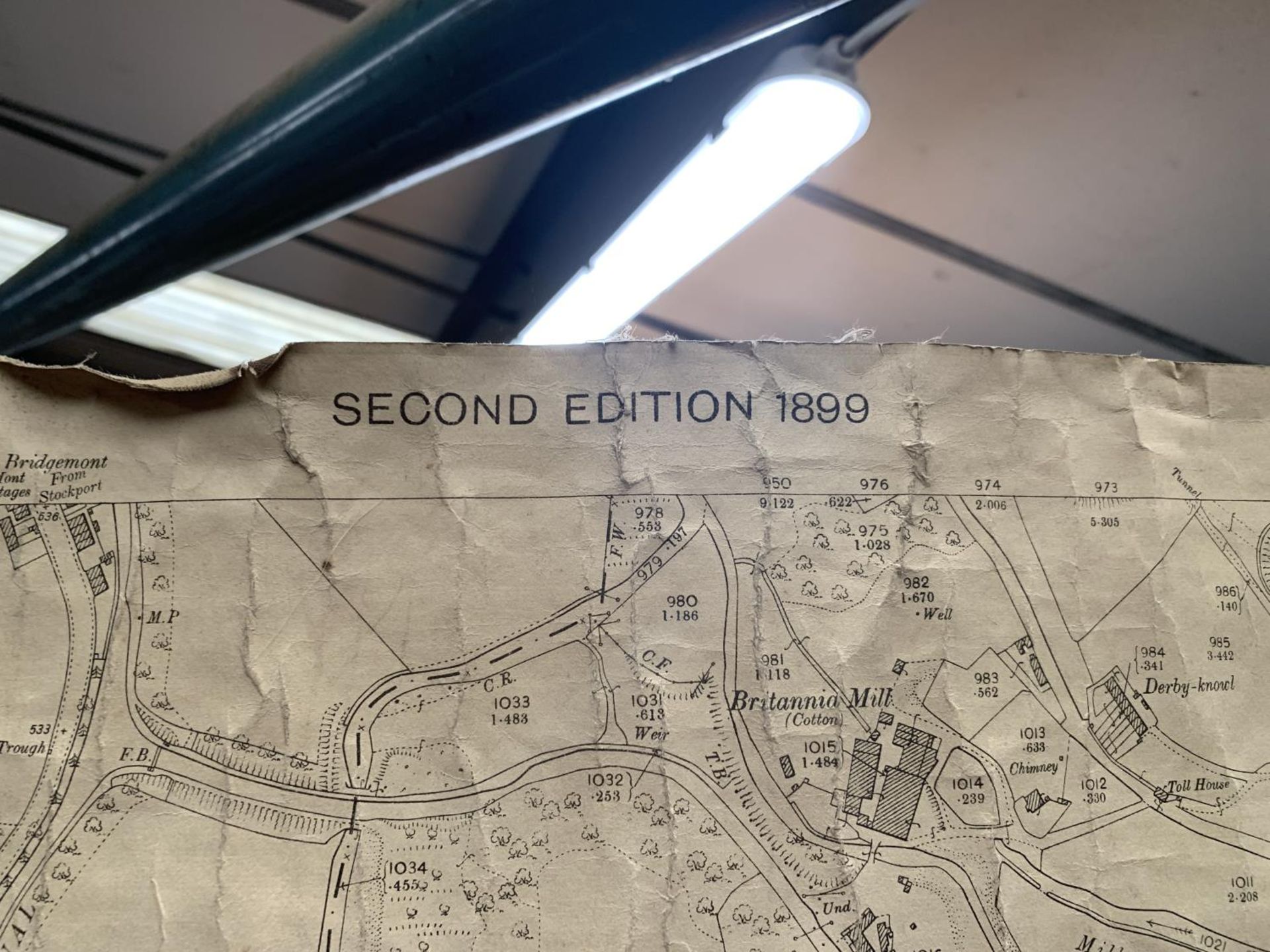 A VINTAGE ORDNANCE MAP OF CHEADLE TO INCORORATE HAZEL GROVE, PLUS A SECOND EDITION 1899 MAP OF - Image 5 of 9