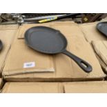 APPROXIMATELY TEN CAST IRON SKILLET PANS