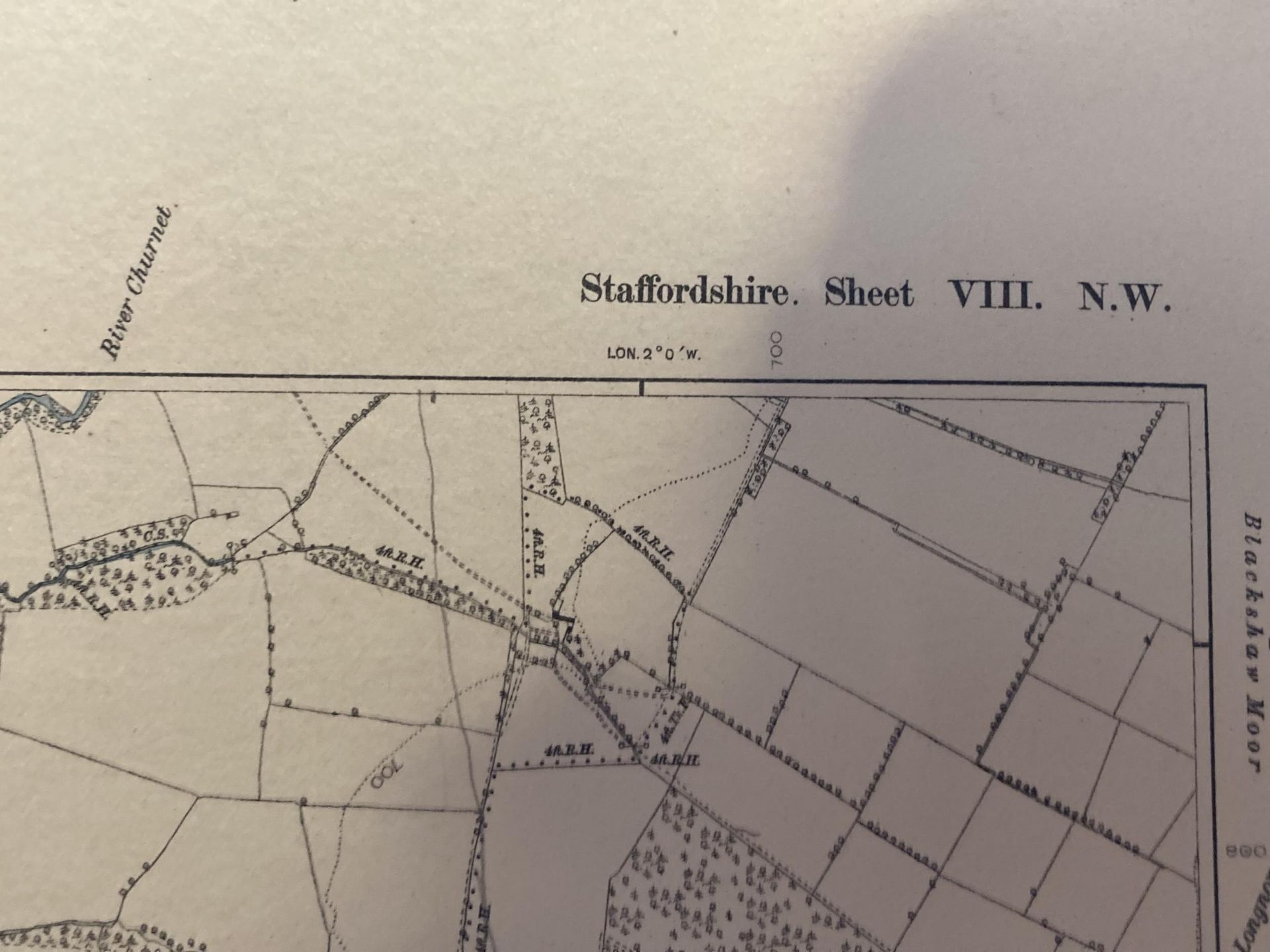 A SECOND EDITION ORDNANCE SURVEY MAP OF STAFFORDSHIRE 1899 TOGETHER WITH TWO SMALLER LEEK DIVISION - Bild 5 aus 14