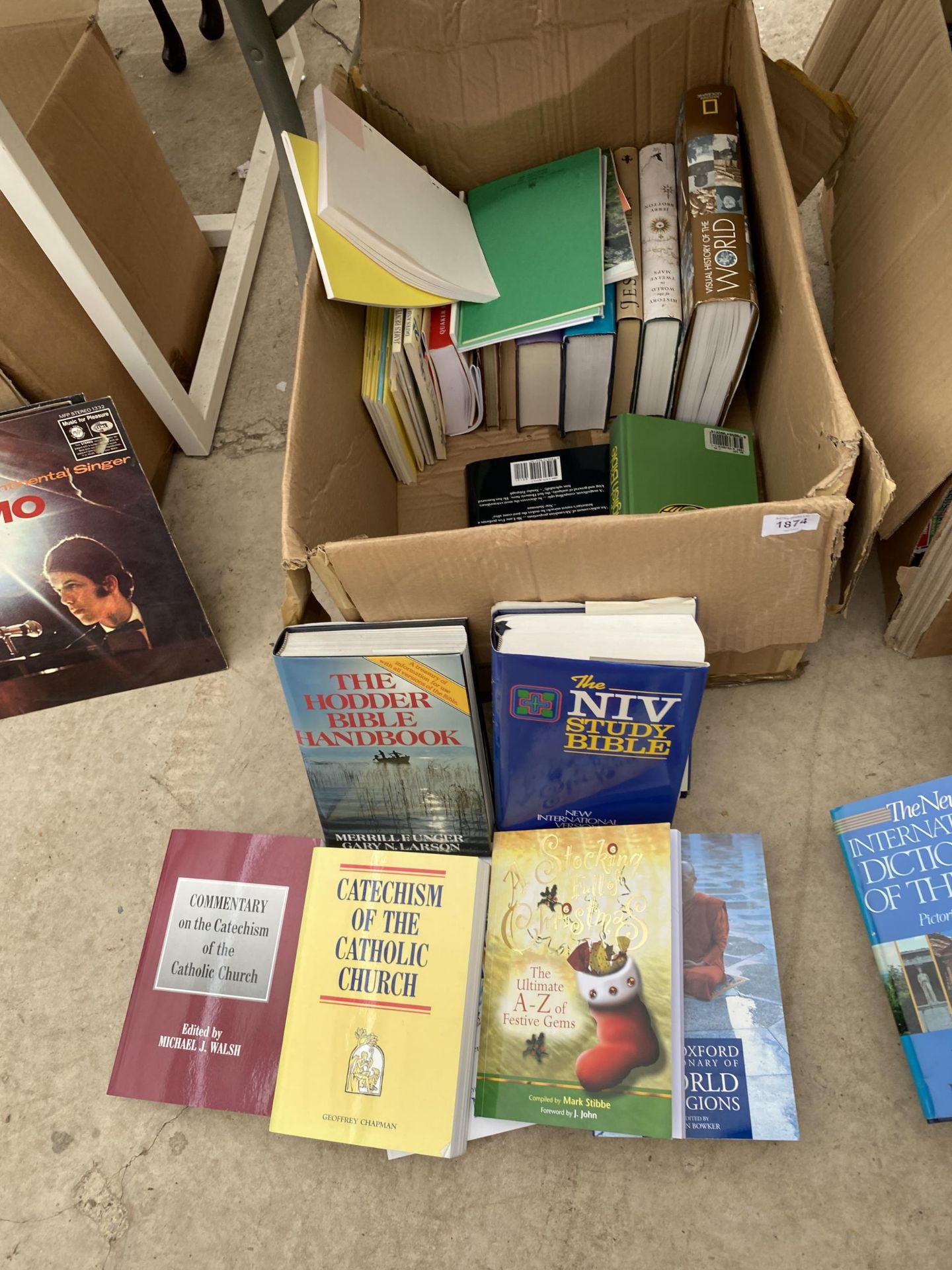 A LARGE ASSORTMENT OF BOOKS ON RELIGION