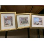 A GROUP OF THREE GILT FRAMED PRINTS