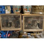 A PAIR OF FRAMED THEATRICAL STYLE PRINTS