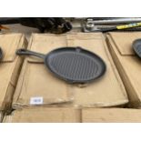 APPROXIMATELY TEN CAST IRON SKILLET PANS