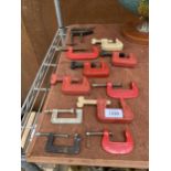 A LARGE ASSORTMENT OF VINTAGE MINIATURE G CLAMPS