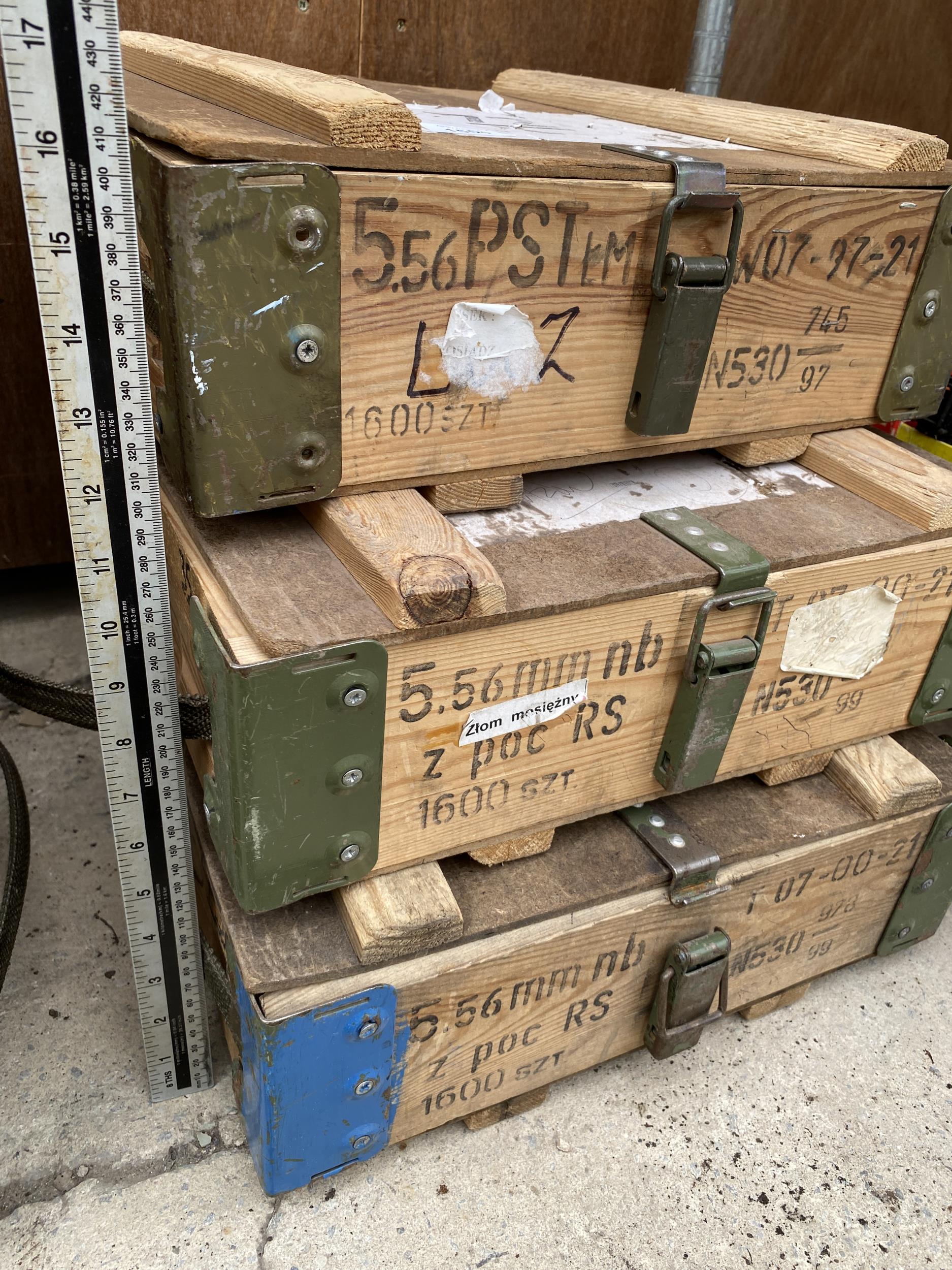 THREE REPRODUCTION MILITARY BOXES - Image 3 of 4