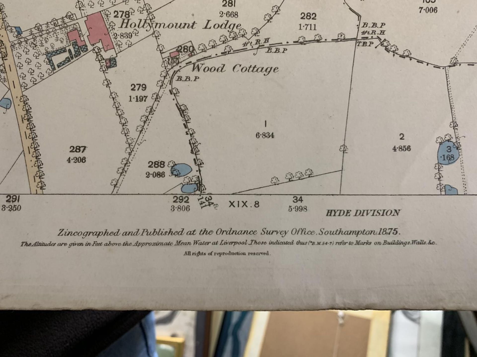 AN 1882 ORDNANCE SURVEY MAP OF PRESTBURY PARISH, CHESHIE (EASTERN DIVISION) PLUS AN 1875 ORDNANCE - Image 3 of 8