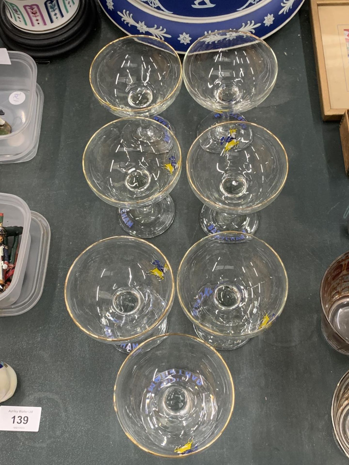 SEVEN VINTAGE BABYCHAM GLASSES - Image 4 of 4