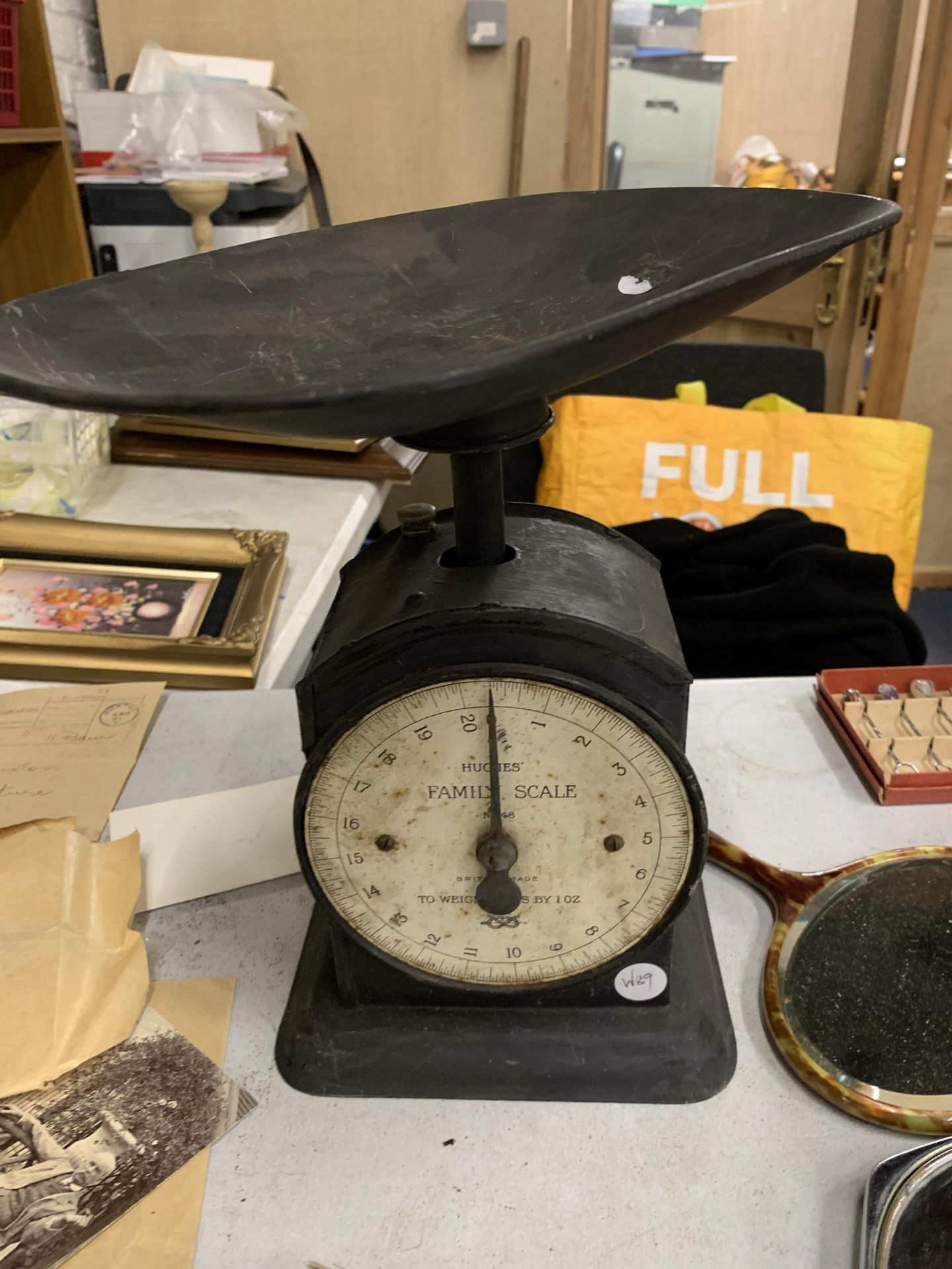 A SET OF VINTAGE 'HUGHES' CAST FAMILY SCALES