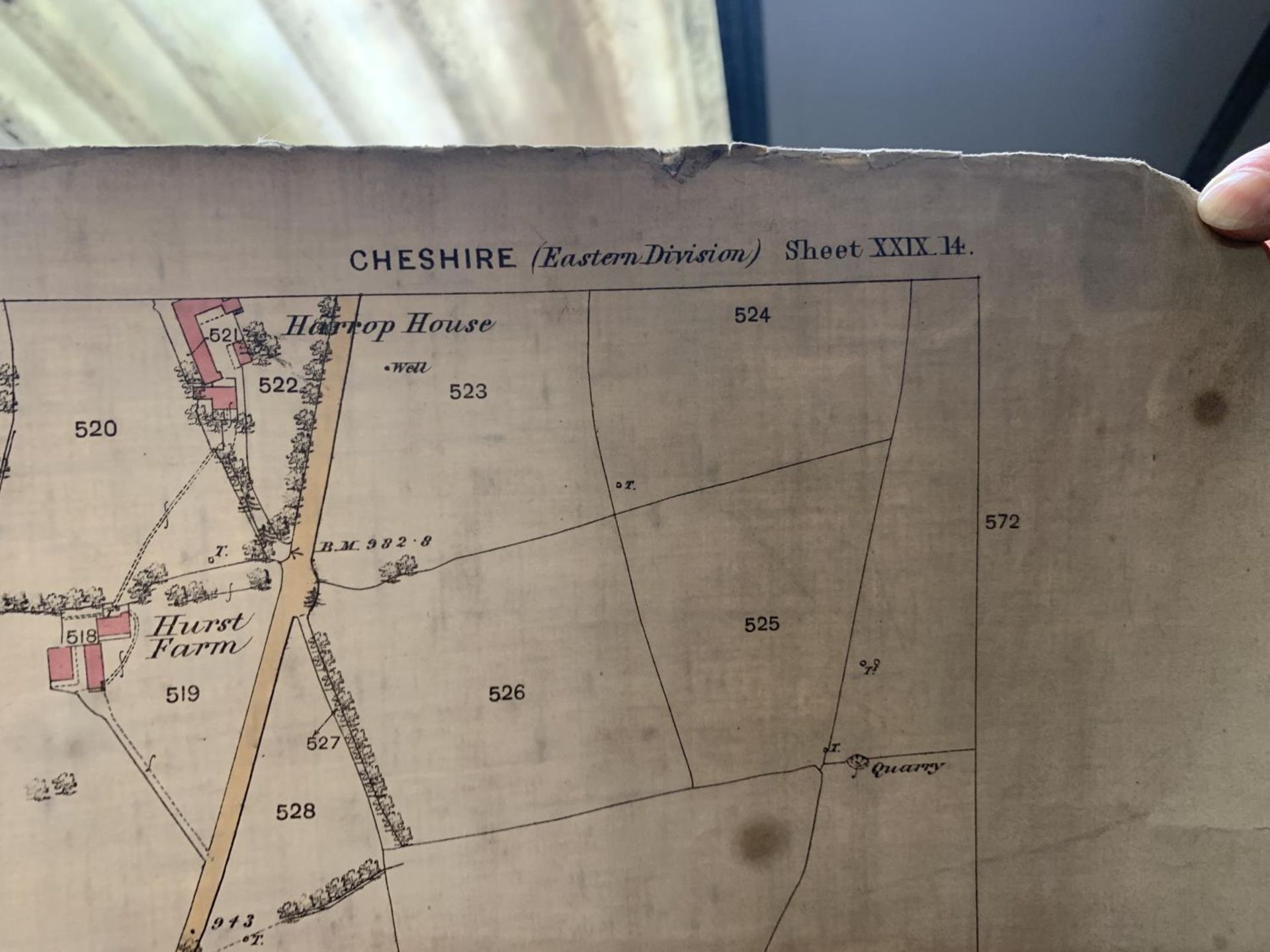 A SURVEYED IN 1871 ORDNANCE SURVEY MAP OF PRESTBURY PARISH, CHESHIRE ( EASTERN DEVISION ), A FIRST - Image 5 of 12