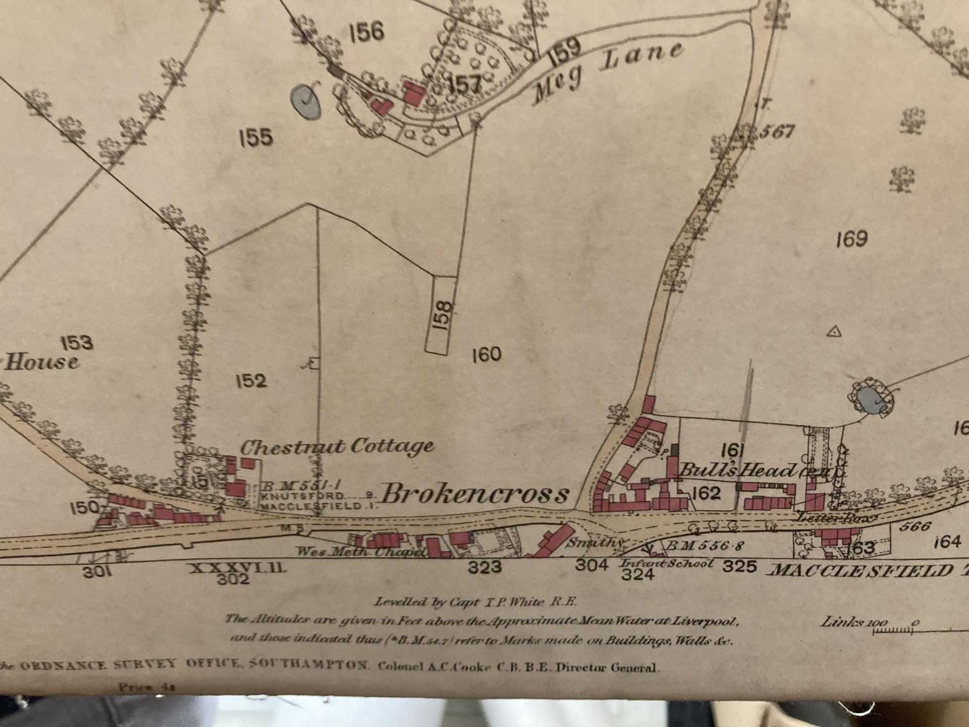 AN ANTIQUARIAN MAP OF CHESHIRE (EASTERN DIVISION) GAWSWORTH AND PRESTBURY PARISHES TOGETHER WITH A - Image 2 of 10