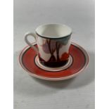 A LIMITED EDITION WEDGEWOOD CUP AND SAUCER AUTUMN