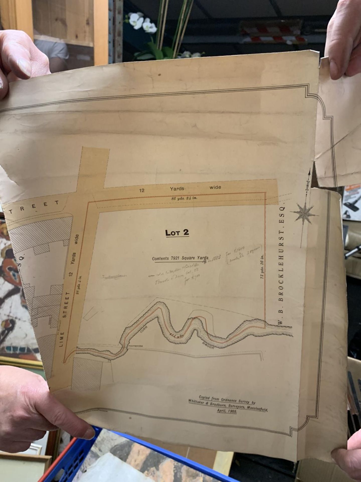 A VINTAGE PLAN BY W.ALLEN DEW FOR THE PROPOSED LAY-OUT OF LAND, GEE CROSS, HYDE, A PLAN OF RALPH - Image 4 of 5