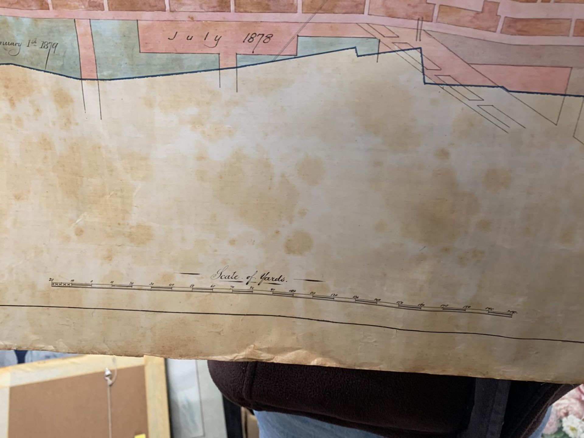 A VINTAGE MAP SHOWING THE LAND OF JOHN BROCKLEHURST, ESQ AND LORD COURTOWNS LAND. BUTLEY PARK ESTATE - Image 3 of 7