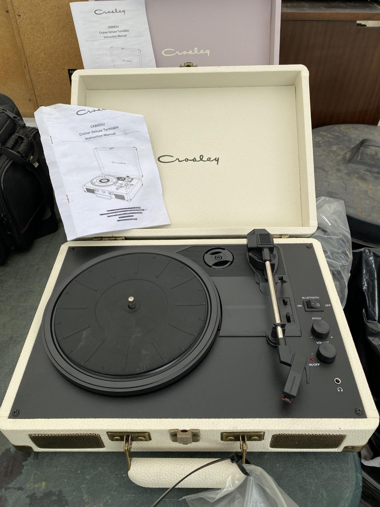 TWO PORTABLE CROSLEY TURNTABLES - Image 3 of 3