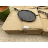 APPROXIMATELY TEN CAST IRON SKILLET PANS