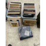AN ASSORTMENT OF LP RECORDS AND A RECORD PLAYER