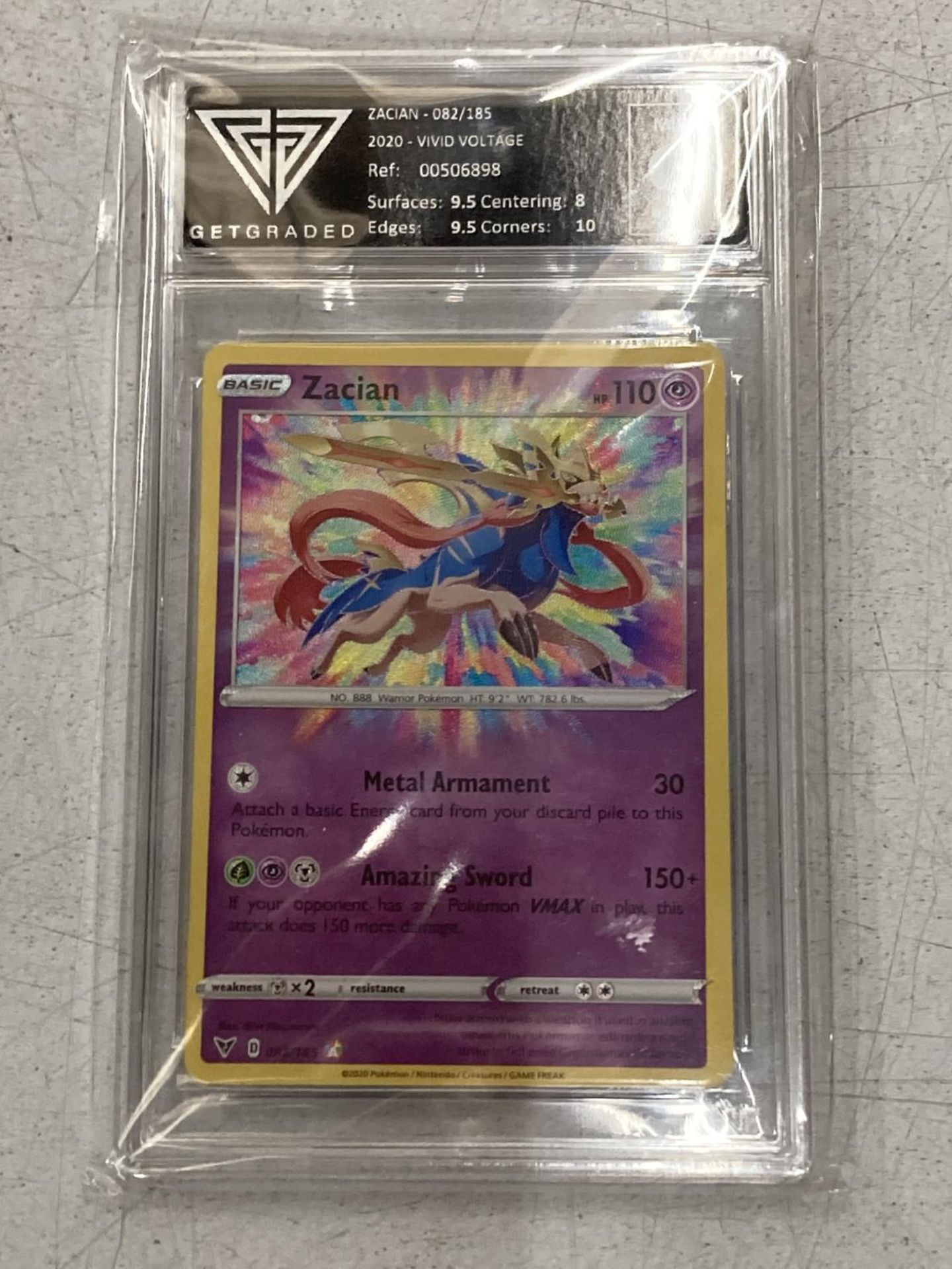 A GRADED 9/10 ZACIAN HOLO POKEMON CARD - GET GRADED