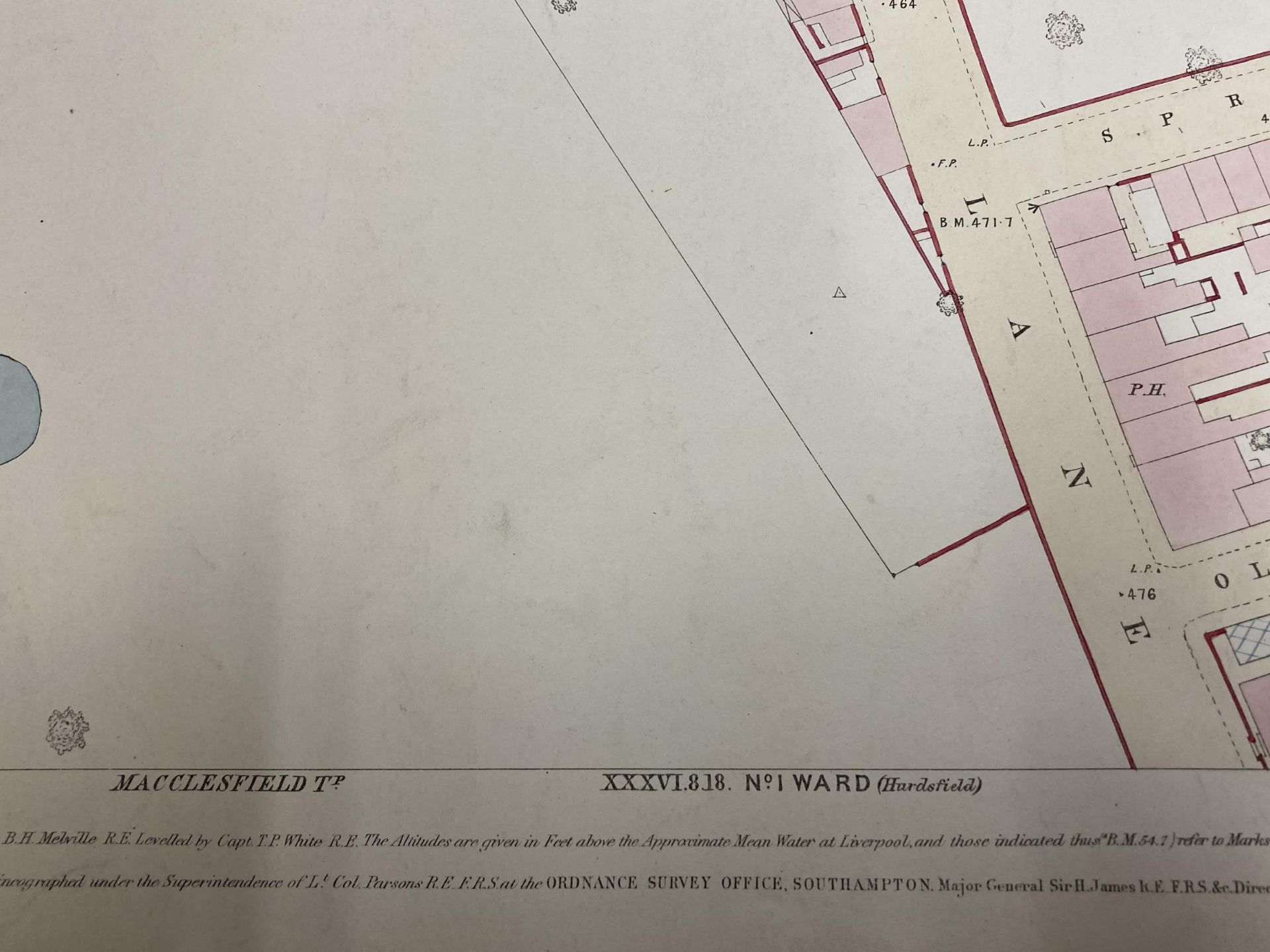 FOUR OLD ORDNANCE SURVEY MAPS OF MACCLESFIELD ONE AN EDITION OF 1909 MACCLESFIELD UNION, - Image 6 of 9