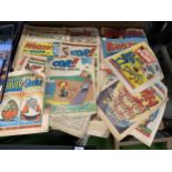 A QUANTITY OF COMICS TO INCLUDE WHIZZER AND CHIPS, SHIVER AND SHAKE, THE DANDY, MONSTER FUN, ETC.,