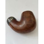 A PETERSONS SYSTEM PREMIER 317 PIPE BASE DUBLIN WITH STERLING SILVER COLLAR