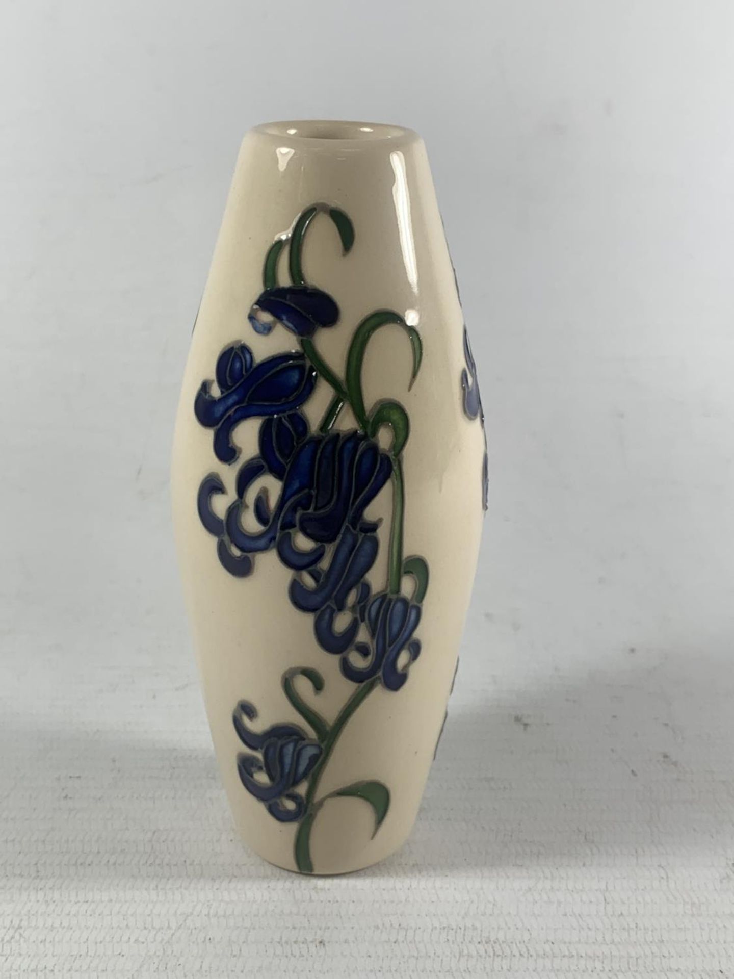 A MOORCROFT BLUEBELL HARMONY VASE HEIGHT 5 INCHES