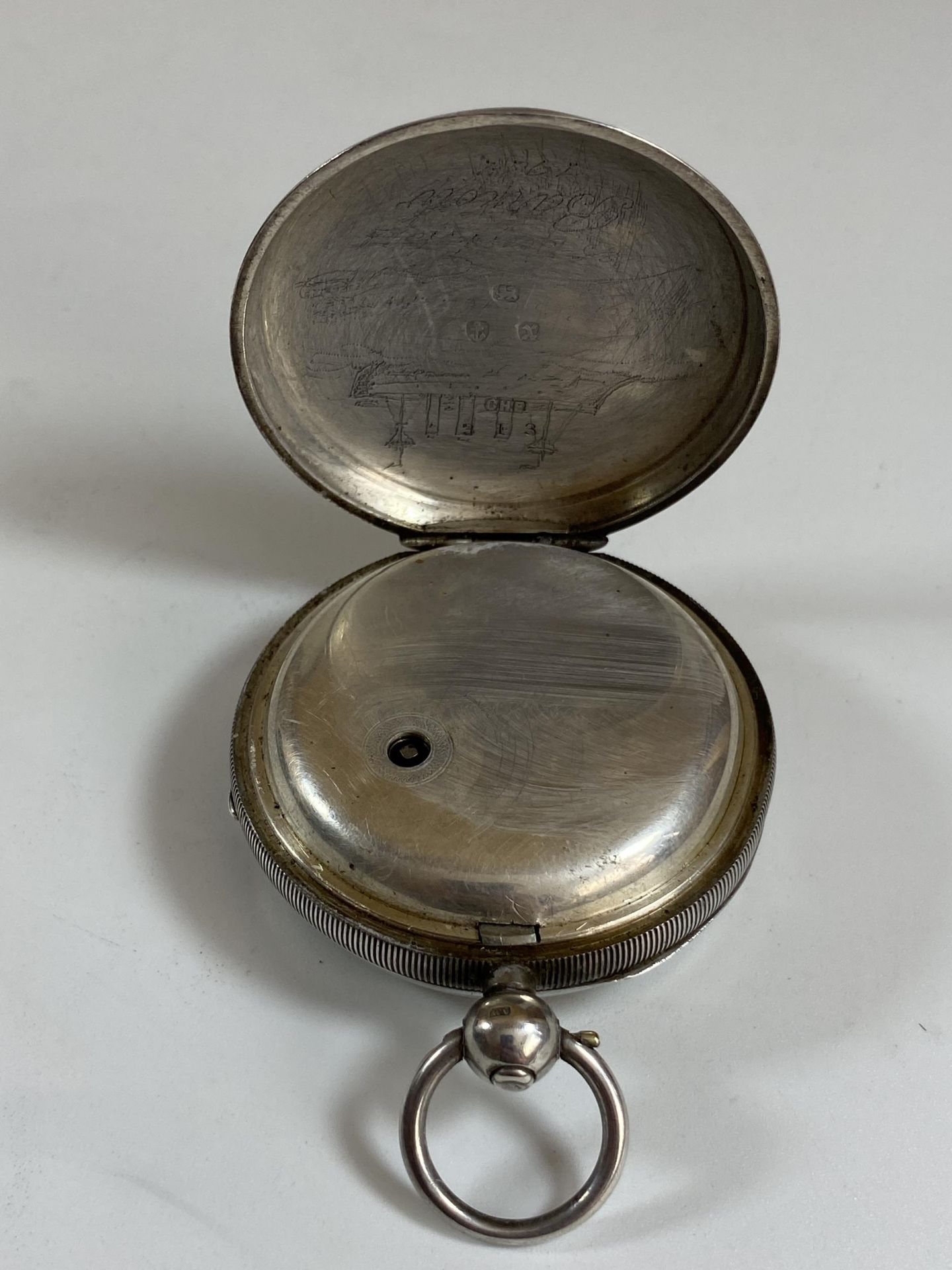 A VICTORIAN J G GRAVES HALLMARKED SILVER FUSEE MOVEMENT POCKET WATCH - Image 3 of 5