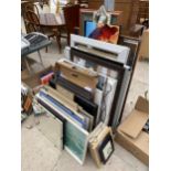 A LARGE ASSORTMENT OF FRAMED PRINTS AND PICTURES