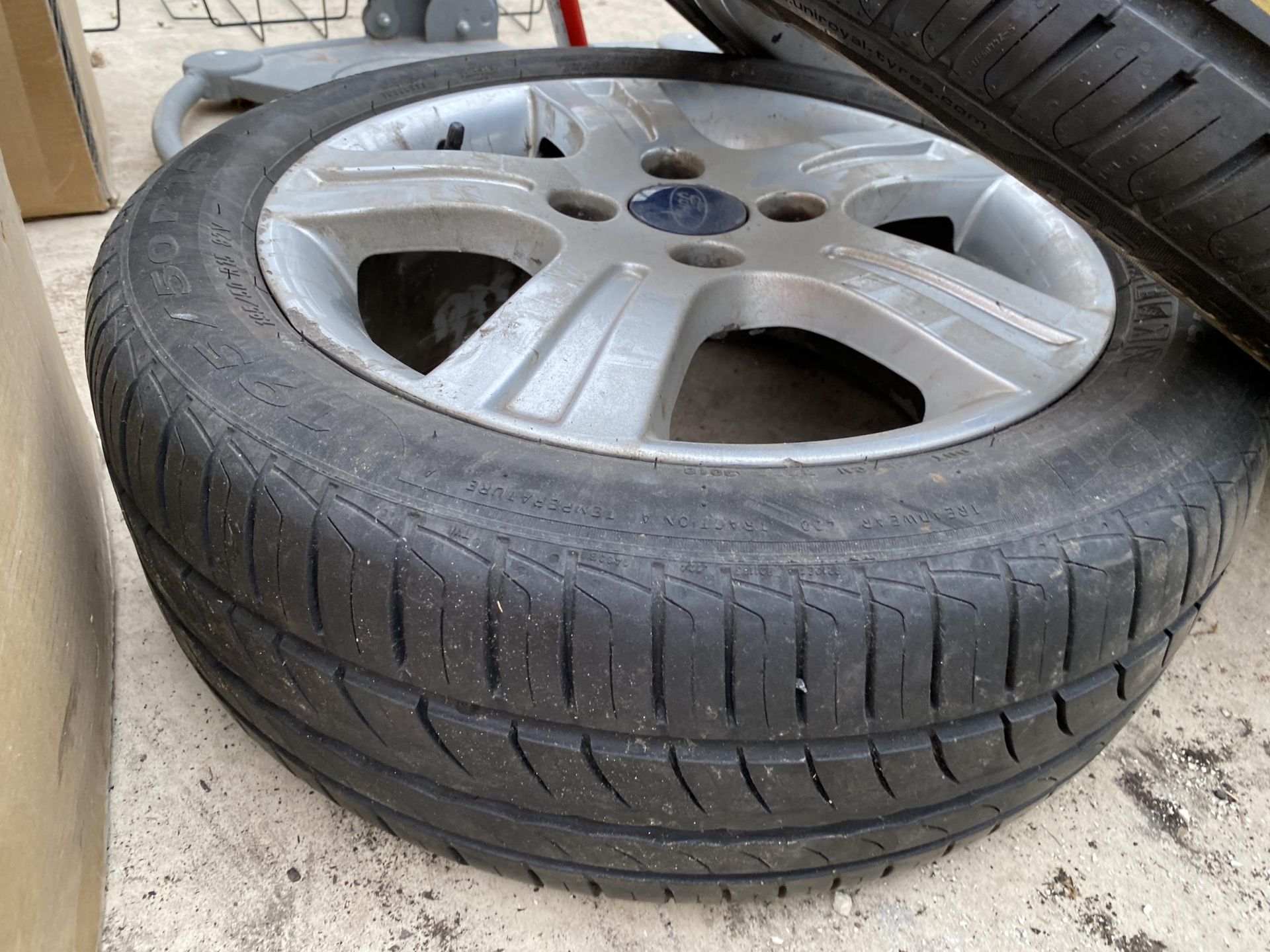 TWO MINI ALLOY WHEELS WITH 195/55 R16 TYRES - Image 2 of 4