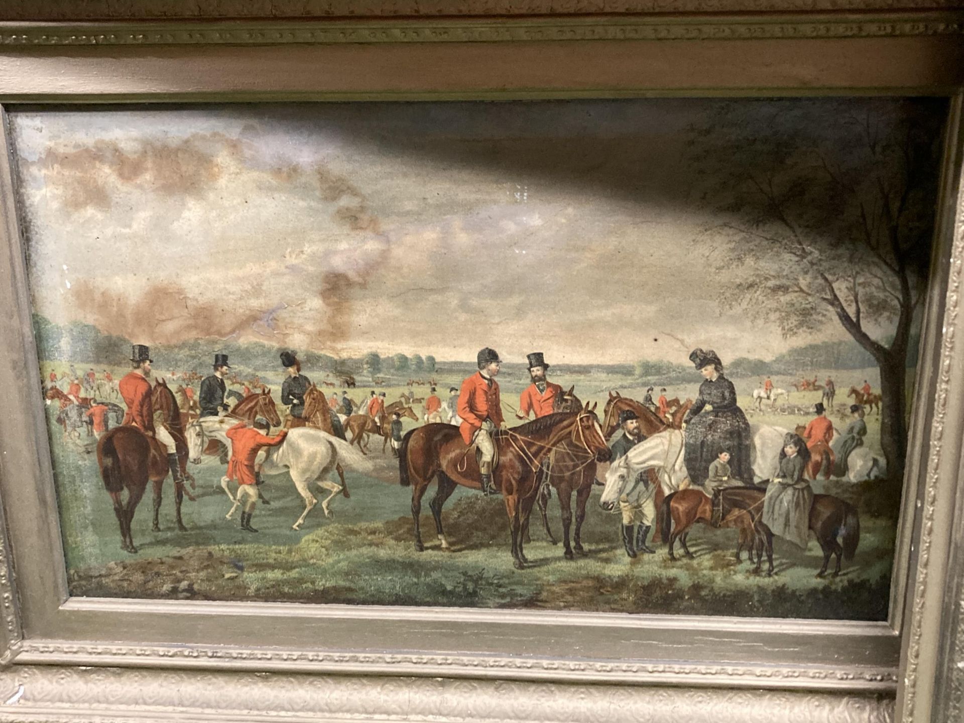 A GROUP OF THREE VINTAGE GILT FRAMED HUNTING PRINTS - Image 3 of 4