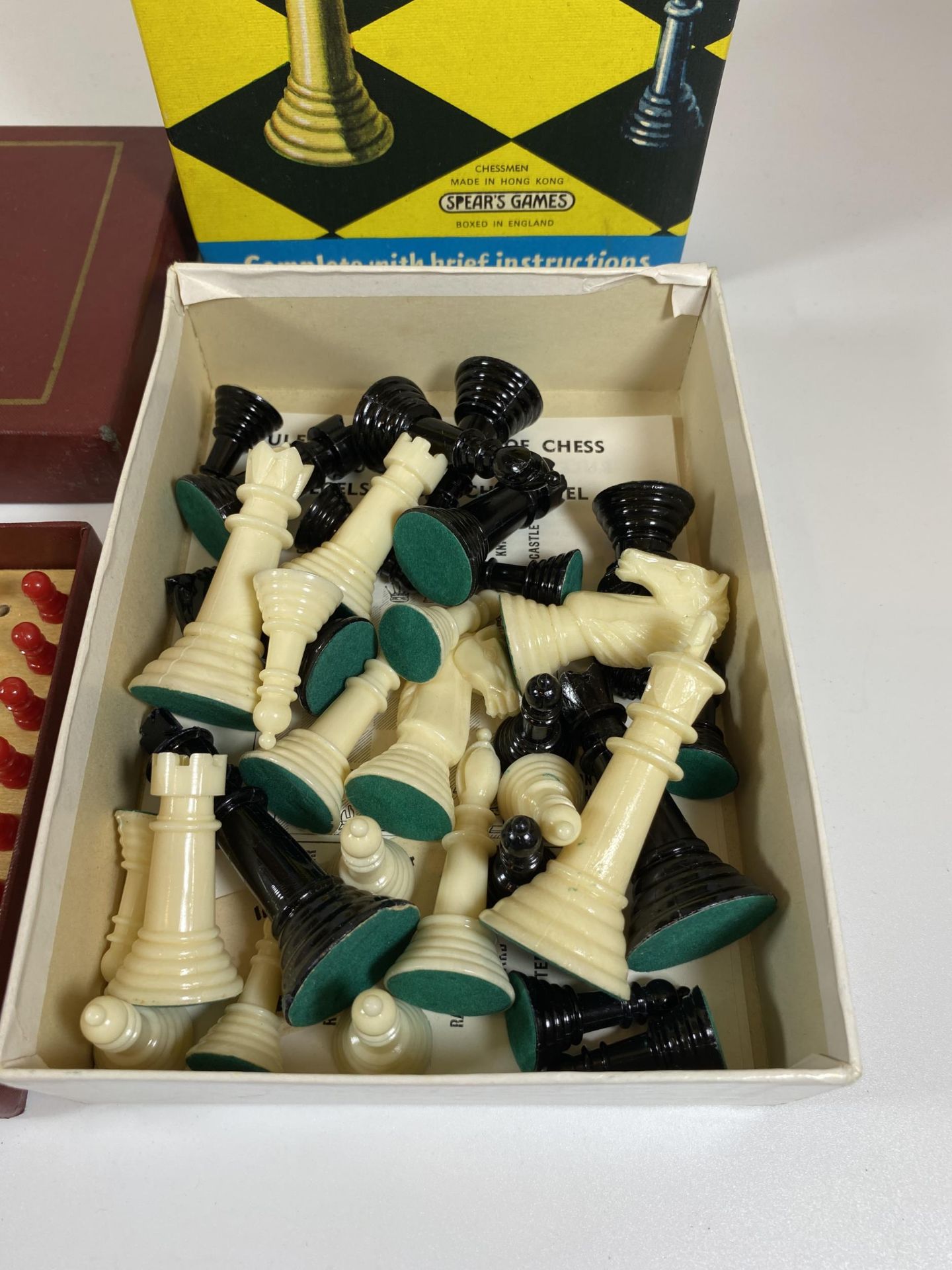 TWO CHESS SETS - BOXED PLASTIC CHESSMEN AND T.S.L TRAVELLING SET, BOTH COMPLETE - Image 3 of 4