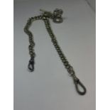 A DOUBLE ALBERT WATCH CHAIN WITH FOB