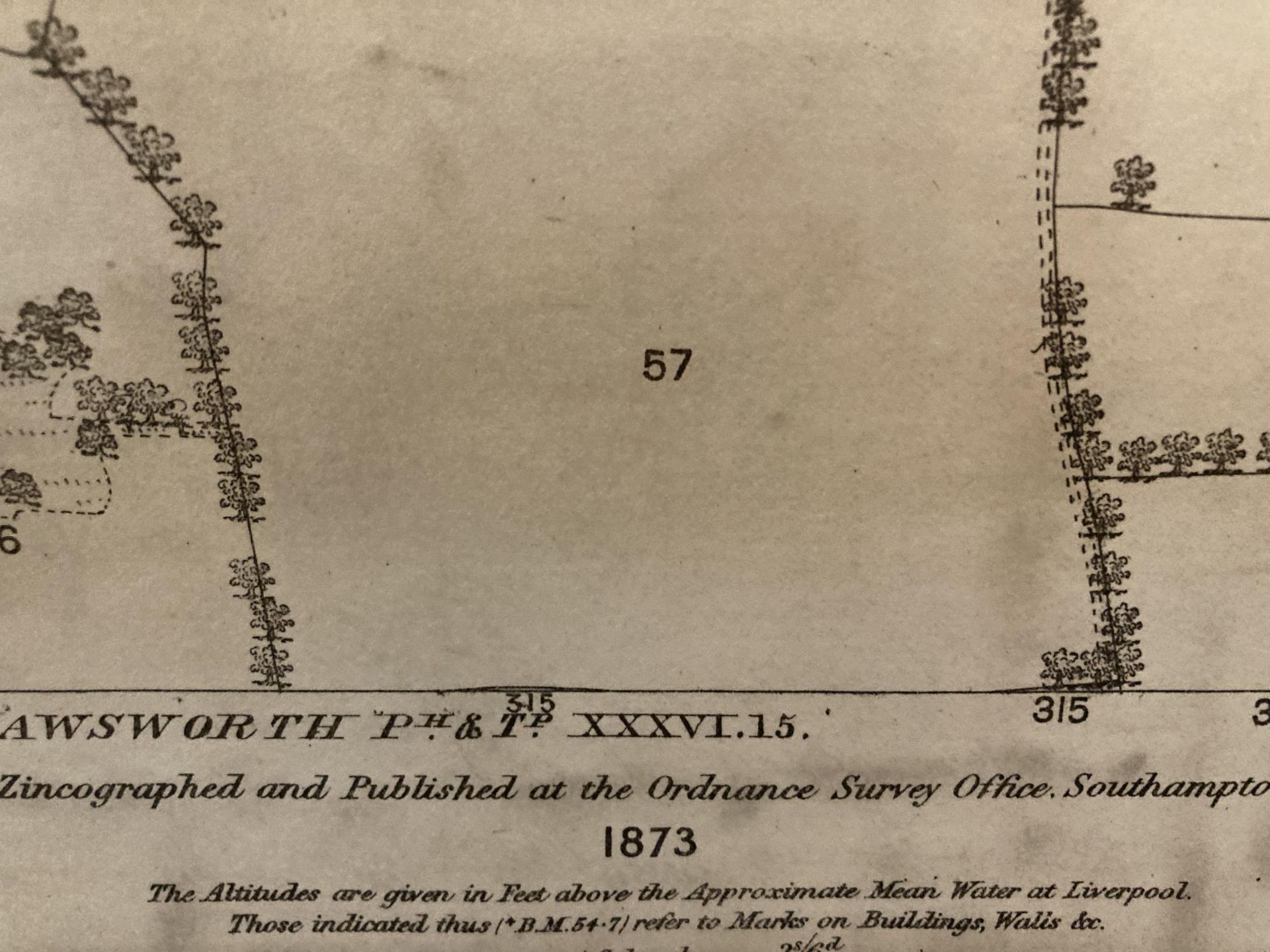 AN ANTIQUARIAN MAP OF CHESHIRE (EASTERN DIVISION) GAWSWORTH AND PRESTBURY PARISHES TOGETHER WITH A - Image 10 of 10