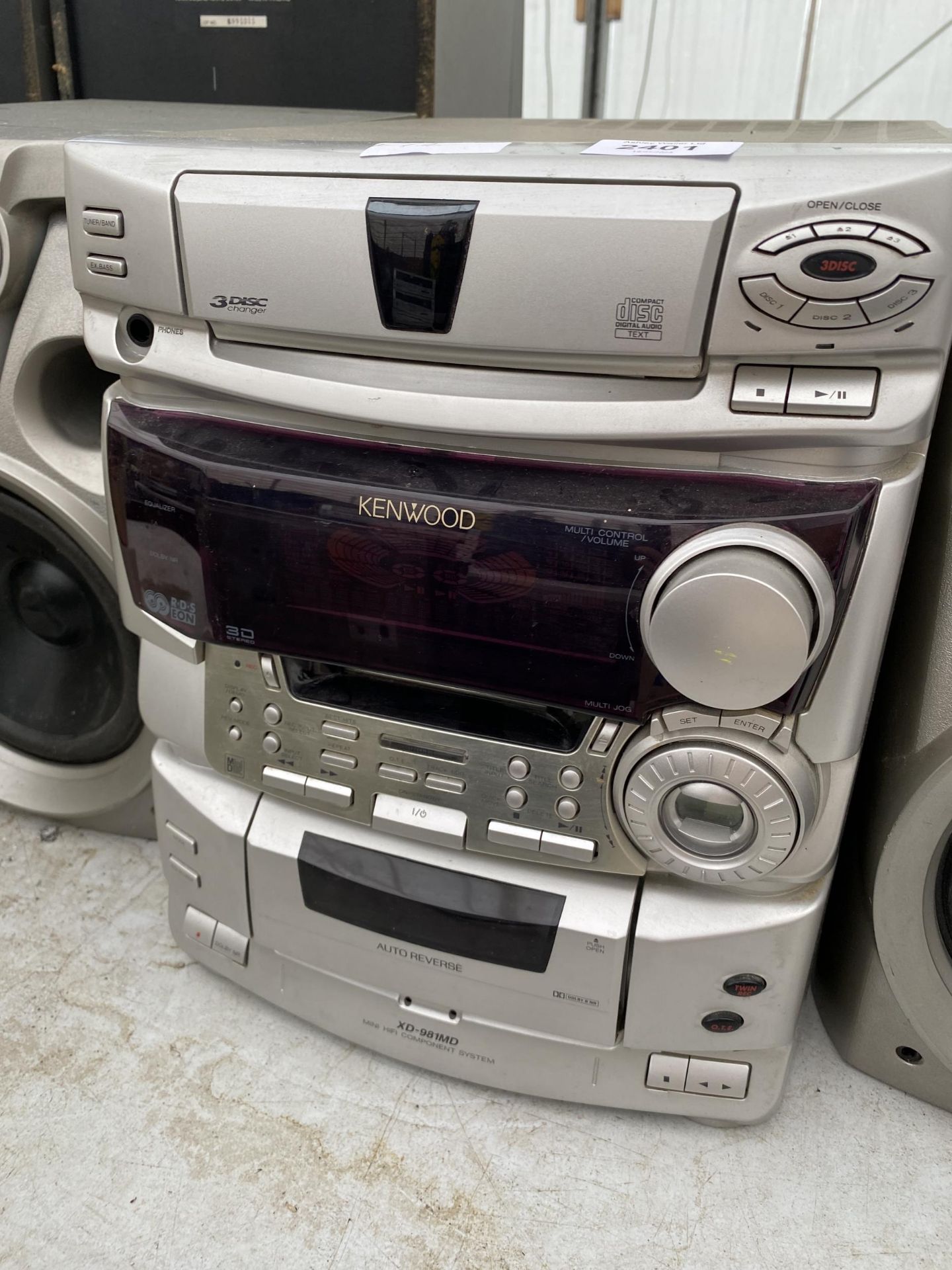 A KENWOOD STEREO SYSTEM WITH A PAIR OF KENWOOD SPEAKERS - Image 2 of 2