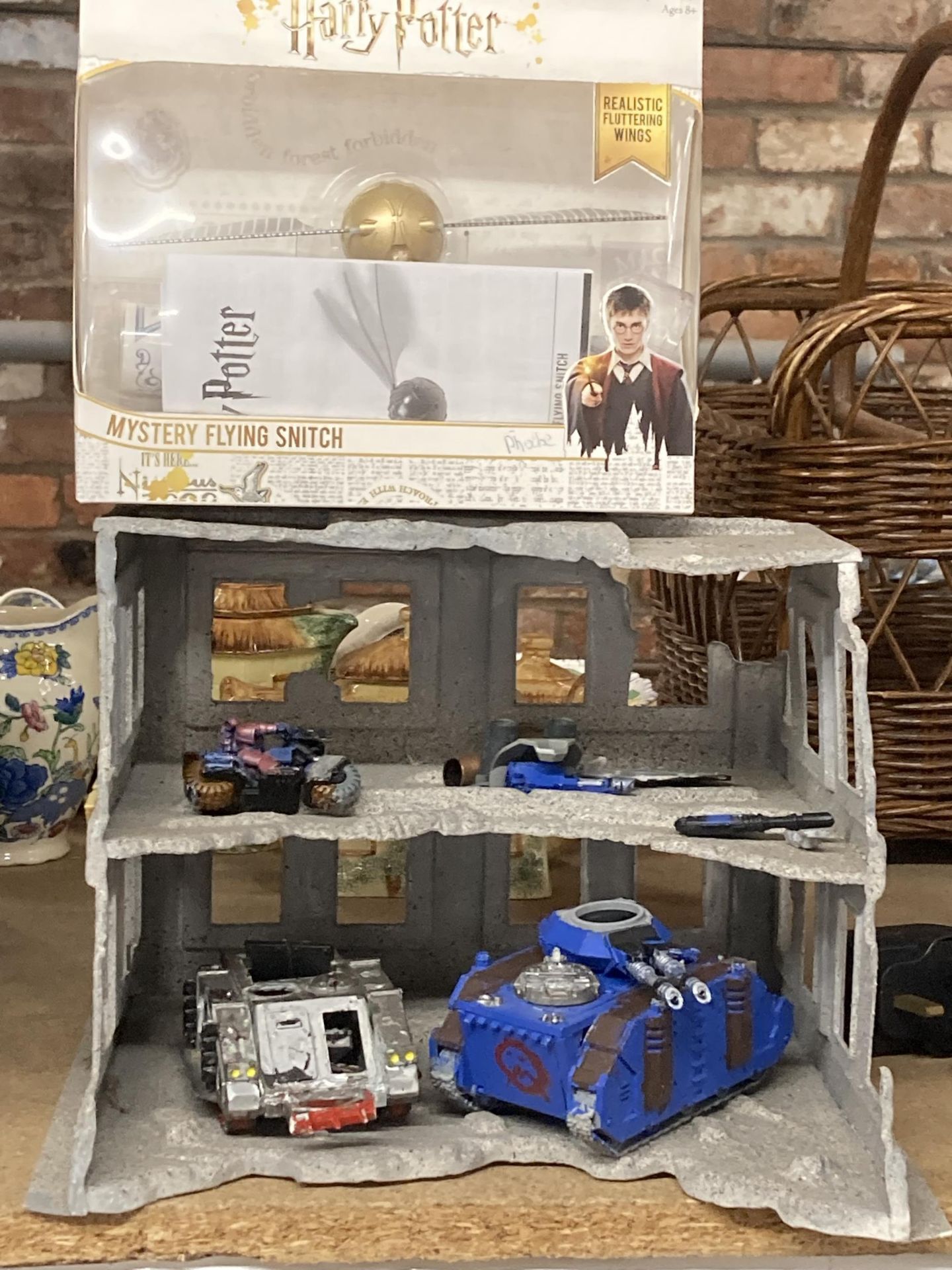 A BOXED HARRY POTTER MYSTERY FLYING SNITCH AND FURTHER TOY ITEMS