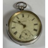 A VICTORIAN J G GRAVES HALLMARKED SILVER FUSEE MOVEMENT POCKET WATCH