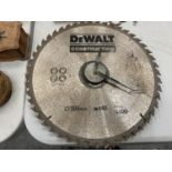 A METAL DE-WALT ADVERTISING BAND SAW CLOCK FROM HARDWARE SHOP