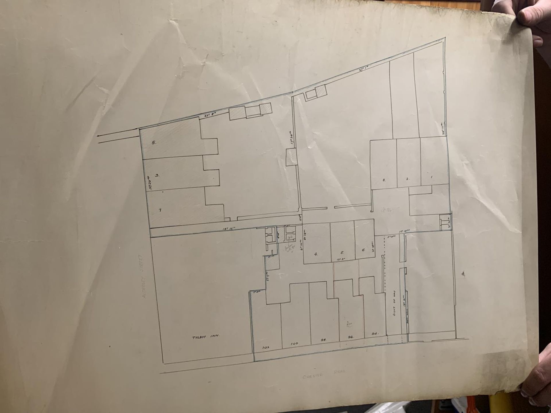 AN ANTIQUARIAN PLAN FOR F.D.BROCKLEHURST ESQ FOR THE PROPOSED STREETS AND BUILDING LAND OF BUXTON - Image 4 of 6