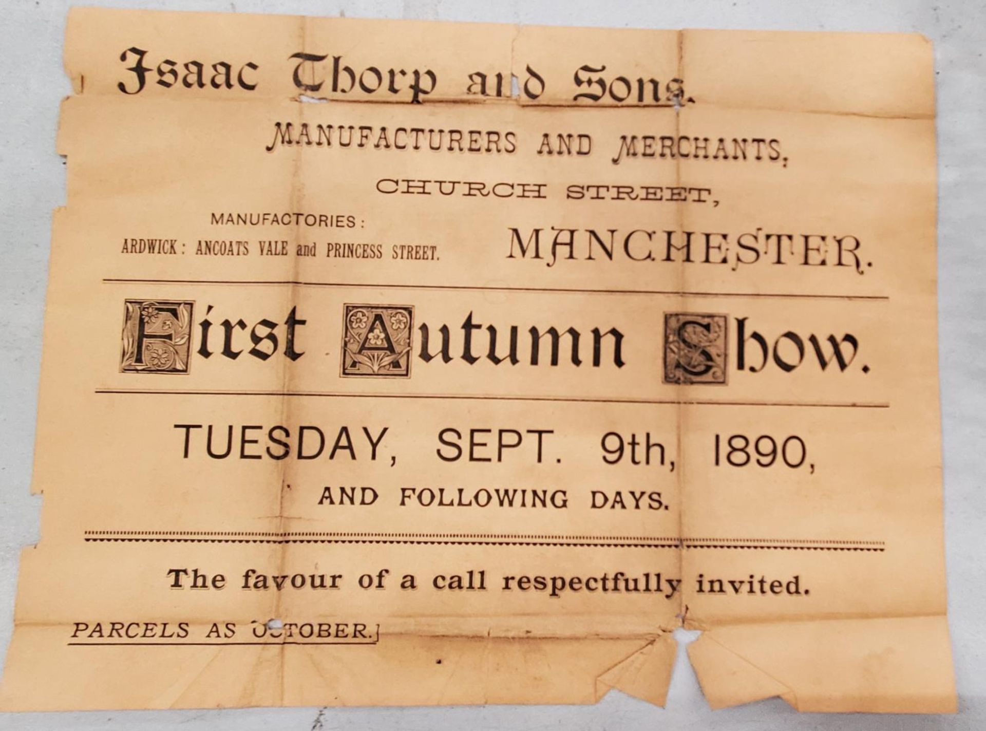 AN ORIGINAL 1890 RAILWAY AND CANALS ADVERTISING LEAFLET, MANCHESTER - Image 2 of 2