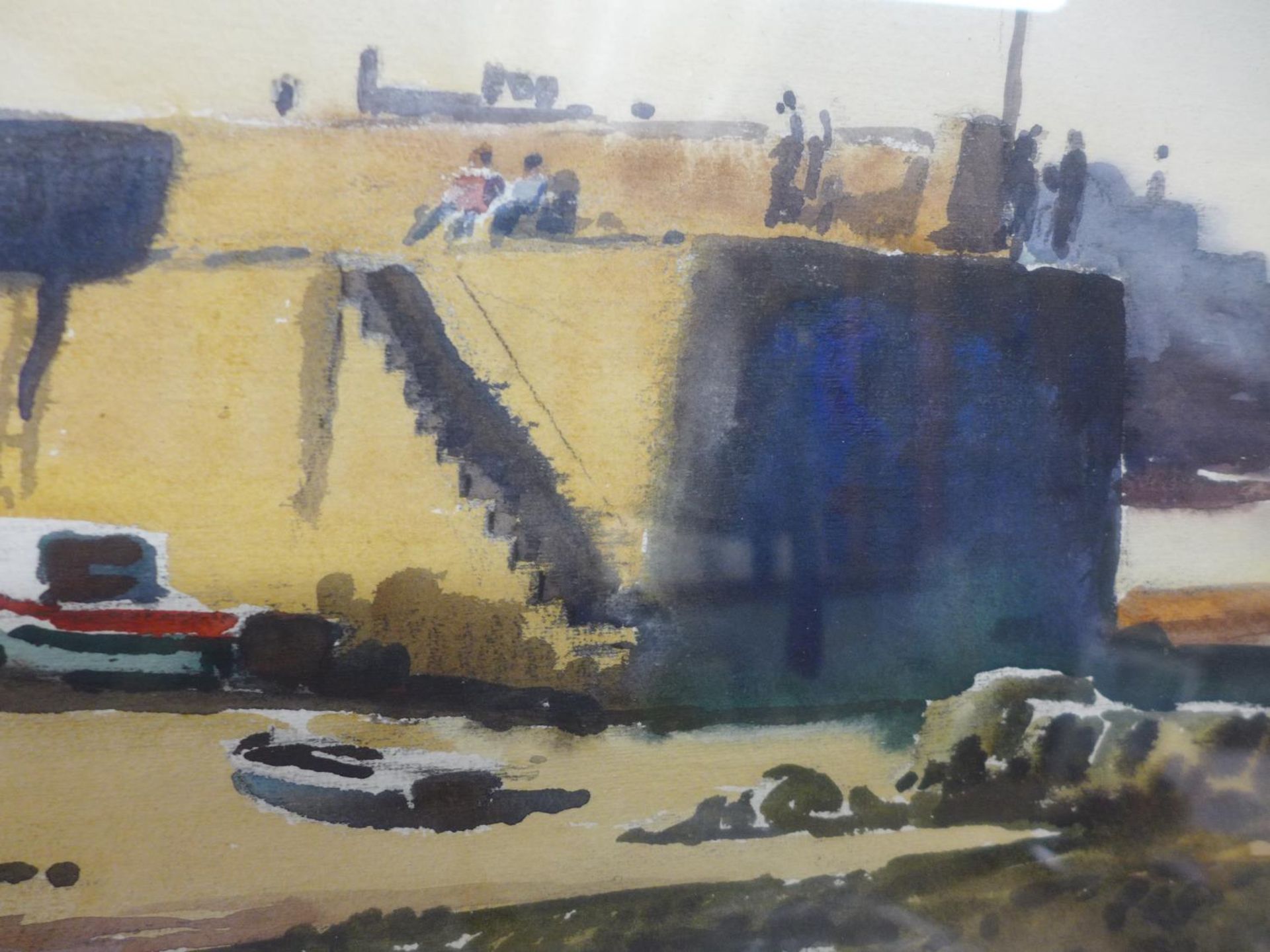 ROLAND F.SPENCER FORD (1902-1990), 'LOW TIDE CAMAES BAY, ANGLESEY', WATERCOLOUR, SIGNED, BEARS LABEL - Image 3 of 4