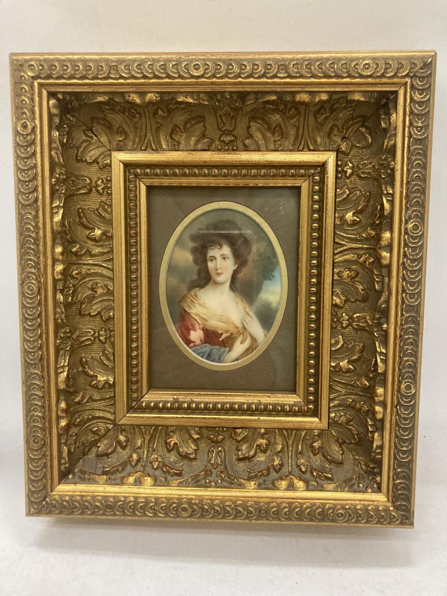 A GEORGIAN 18TH CENTURY HAND PAINTED PORTRAIT OF A LADY, SIGNED 'PLIMON' AND DATED TO THE REVERSE, - Image 2 of 5