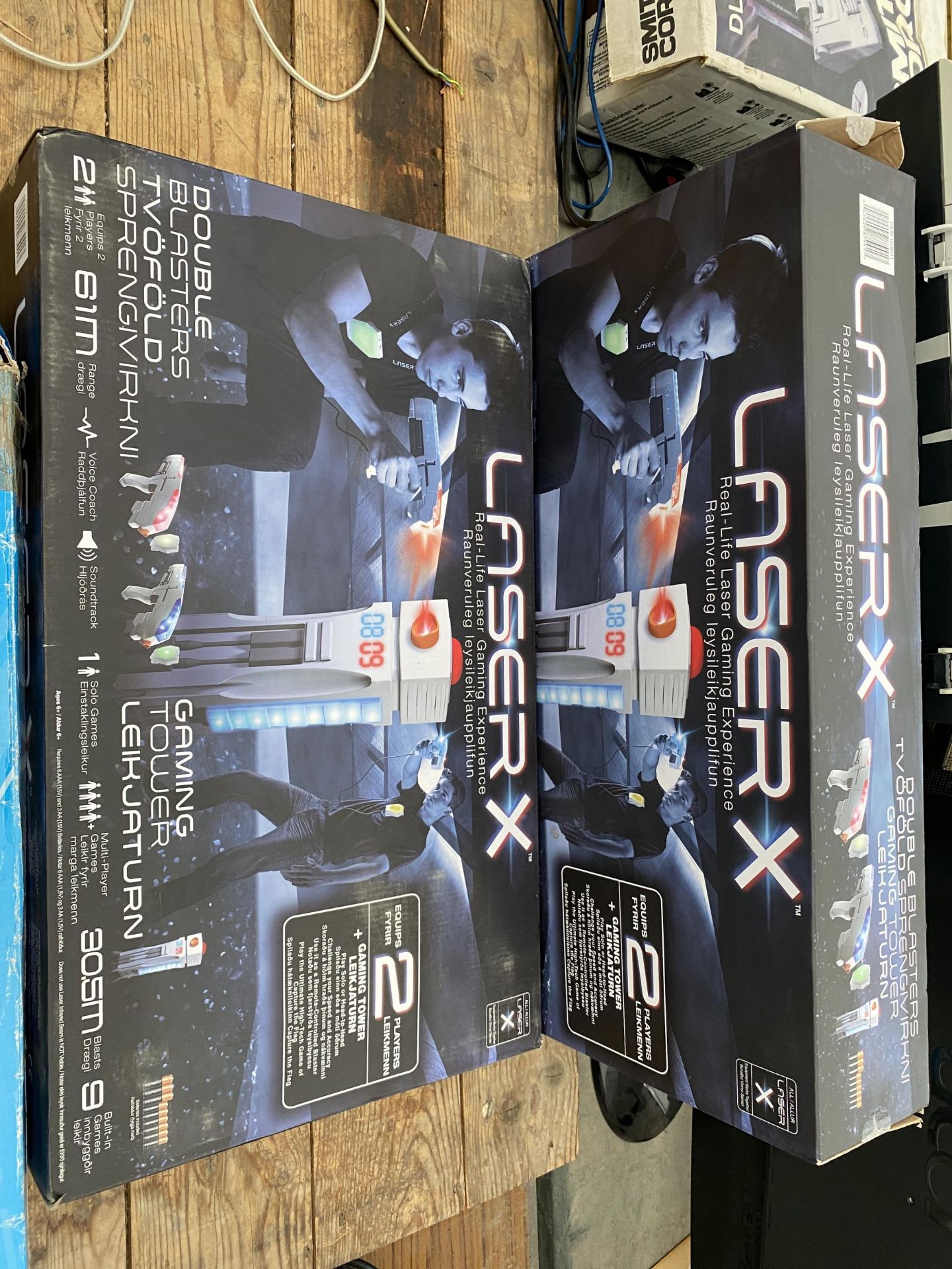A CASIO KEYBOARD AND TWO LASERX GAMES - Image 2 of 3