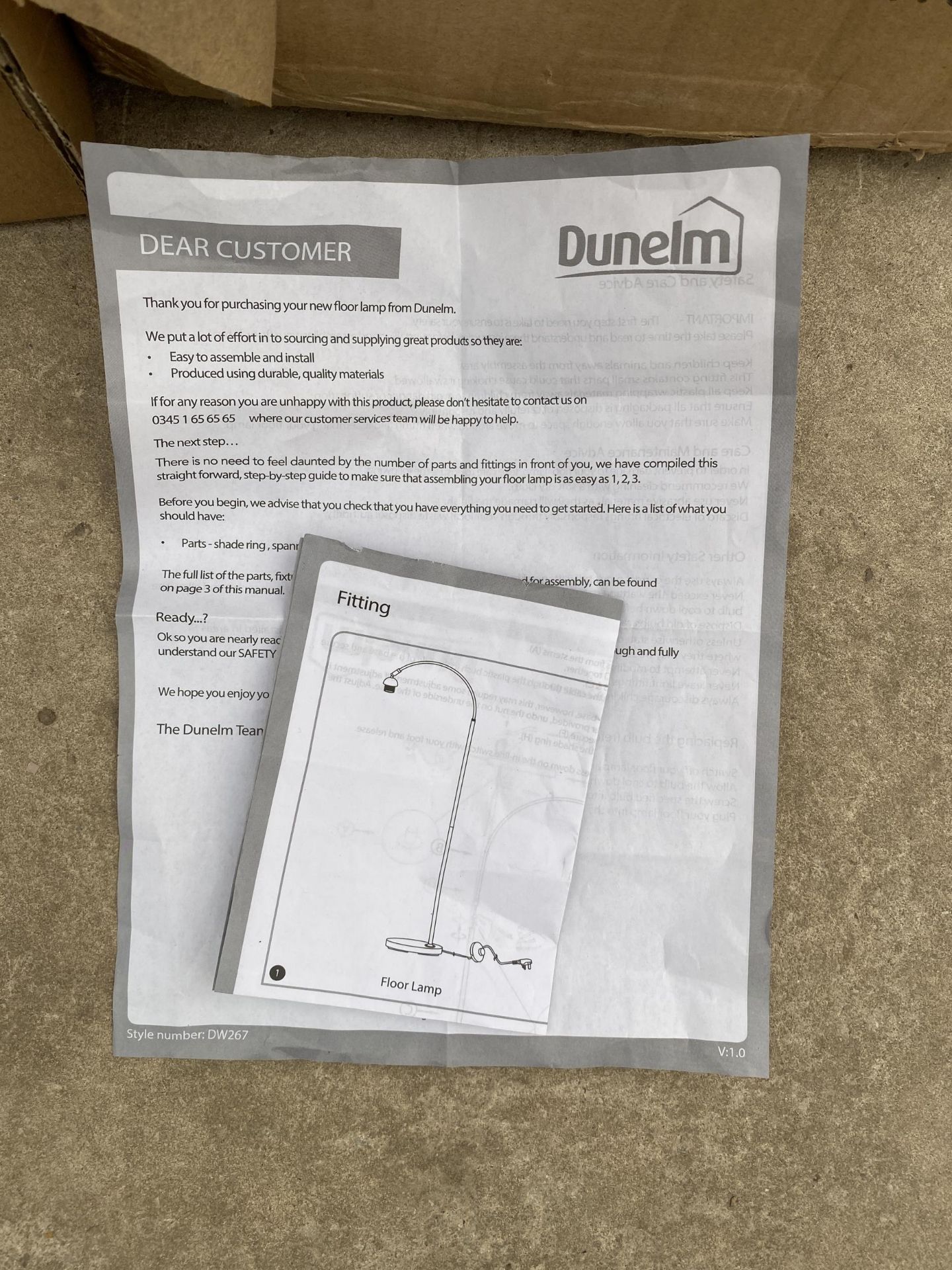 A NEW AND BOXED DUNELM FLOOR LAMP - Image 2 of 3