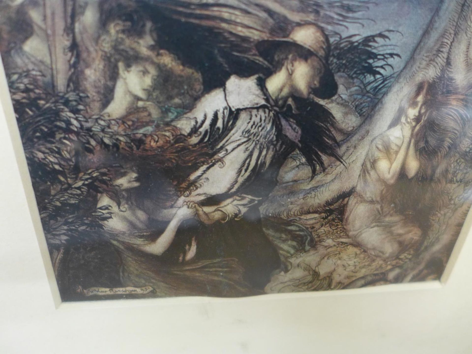 AN ARTHUR RACKHAM PRINT OF 'THE FAIRY WIFE', 18CM X 14CM, FRAMED AND GLAZED, D.B (21ST CENTURY) - Bild 2 aus 5